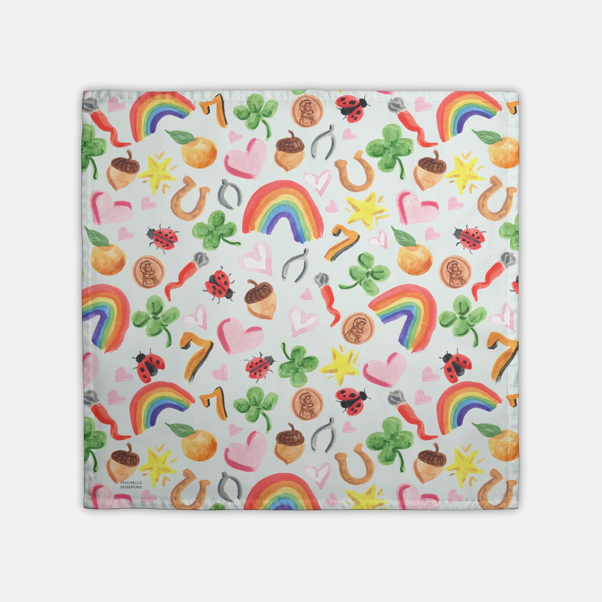 Watercolor Lucky Vibes Decorative Hostess Towel