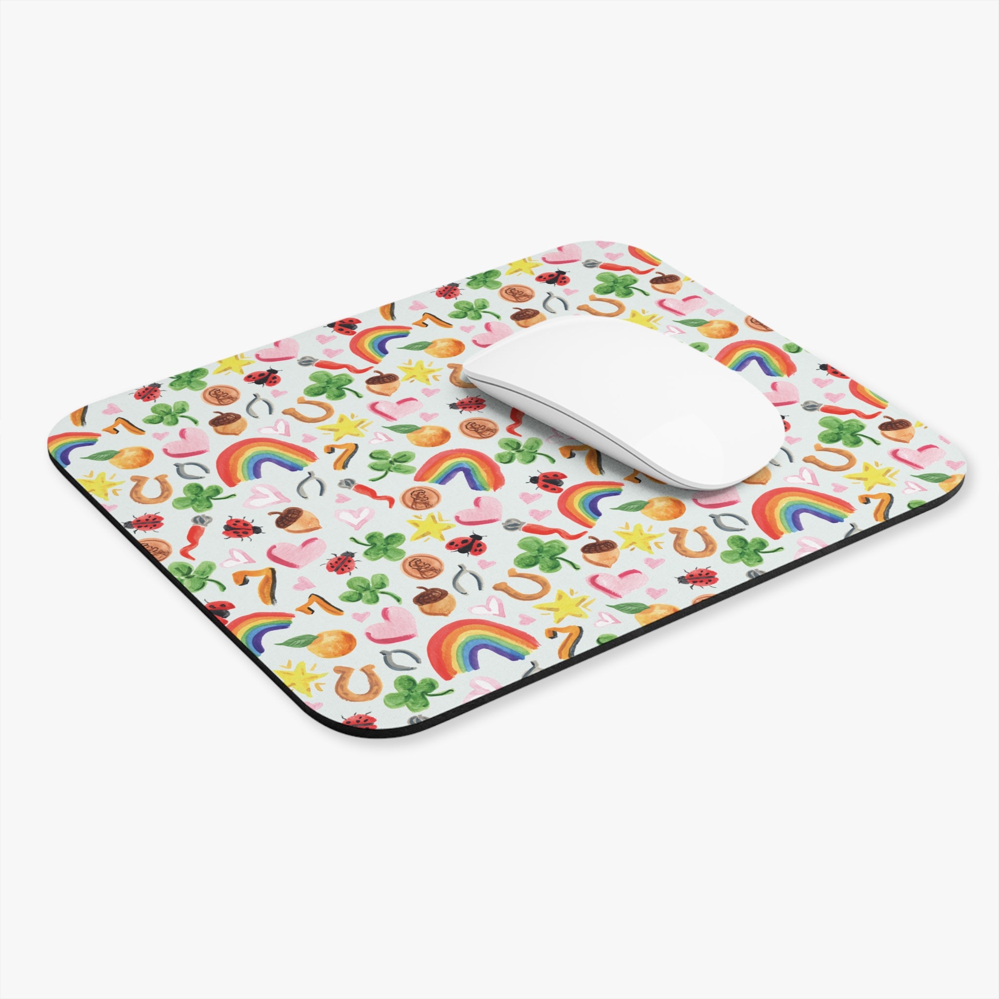 Watercolor Lucky Vibes Mouse Pad (Rectangle)