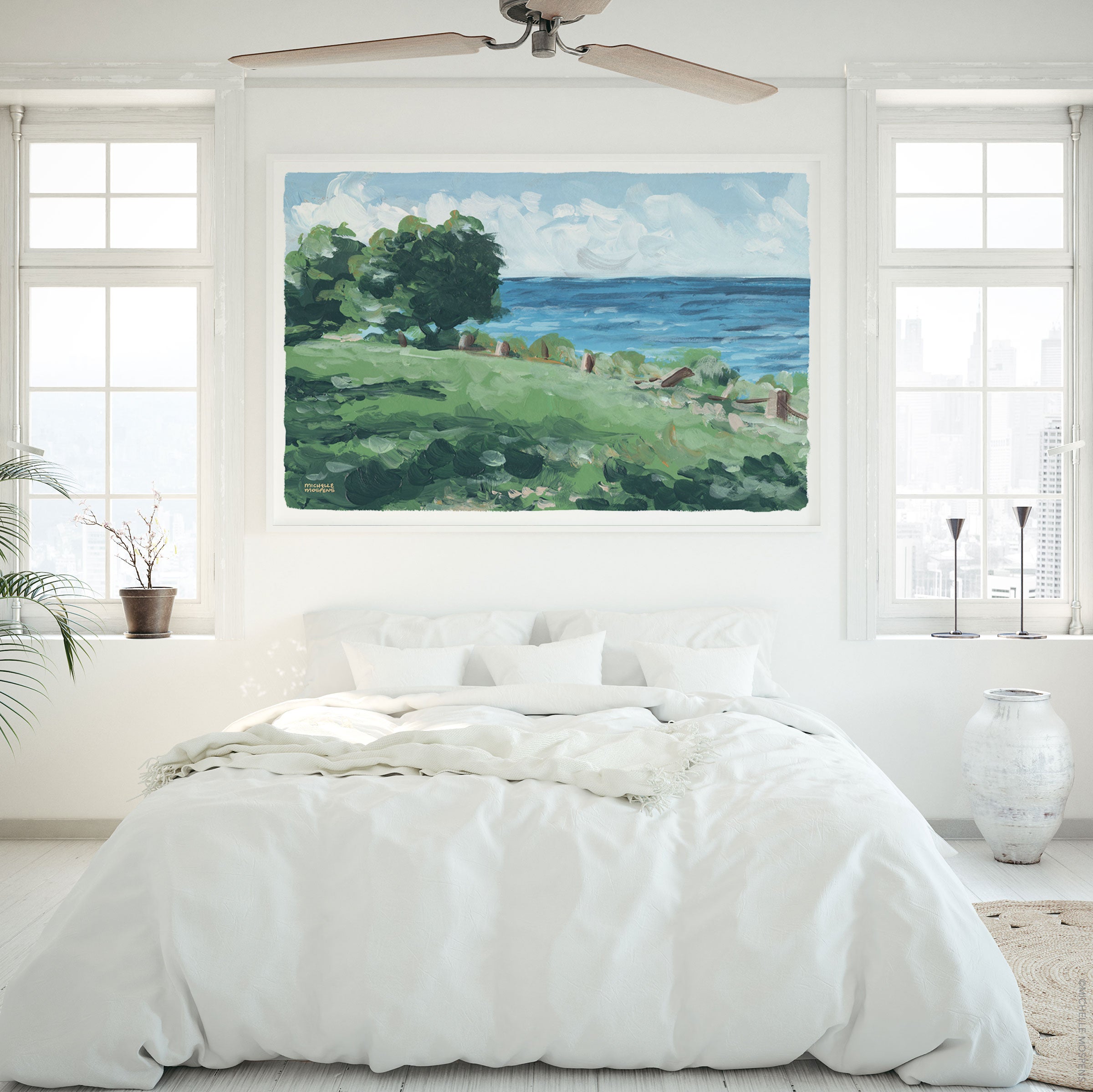 On The Horizon Painting Wall Art Print by Michelle Mospens