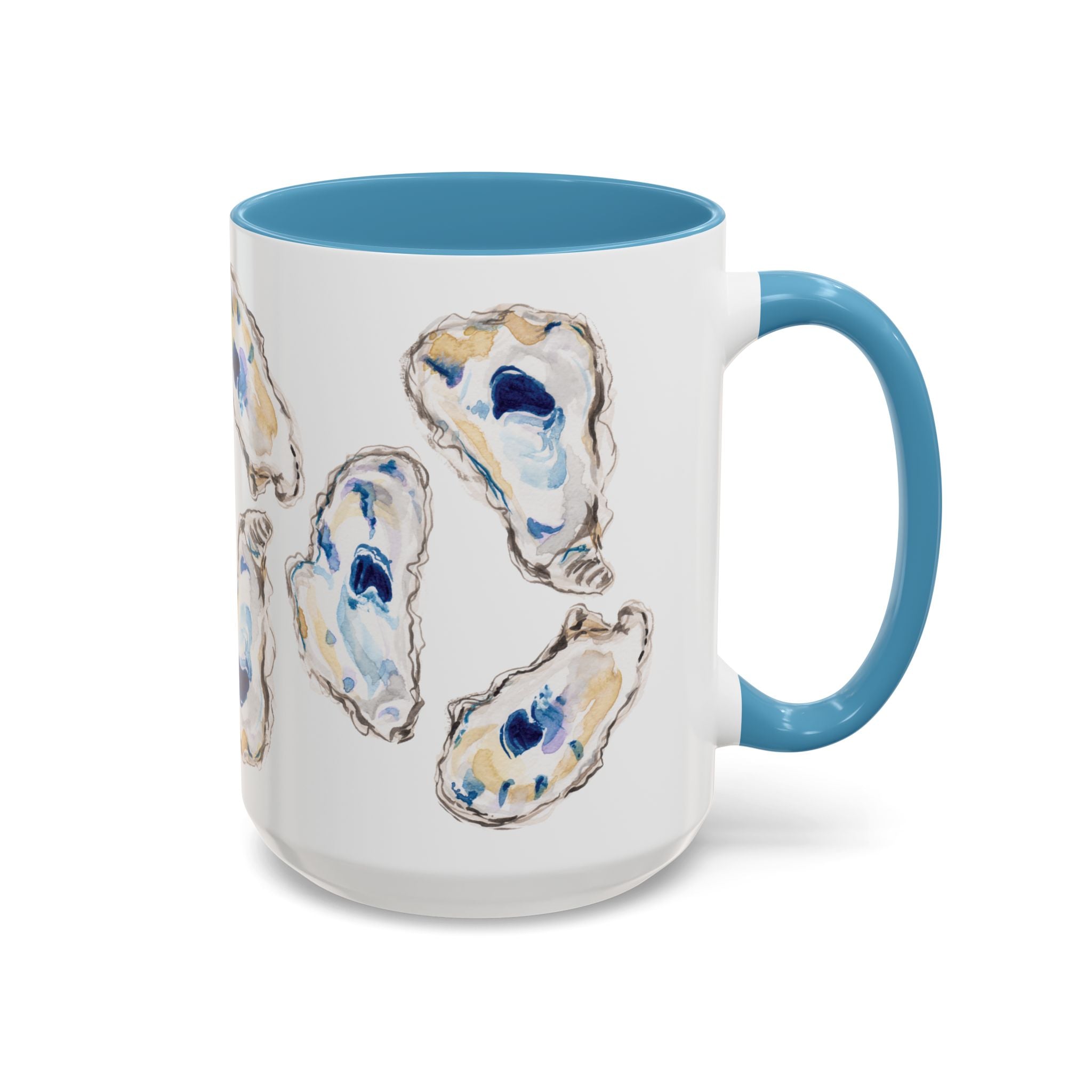 Coastal Watercolor Oysters Coffee Mug 15oz