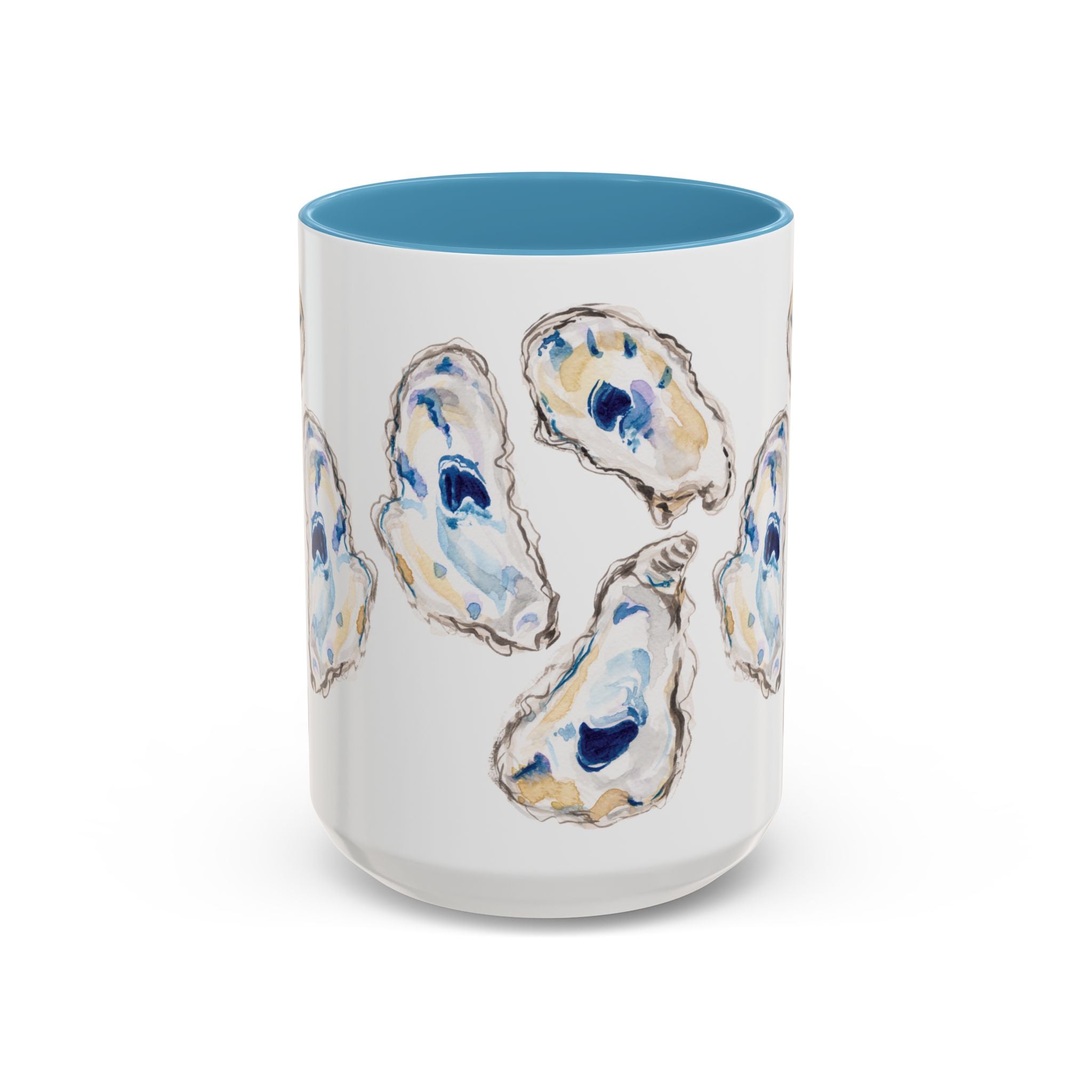 Coastal Watercolor Oysters Coffee Mug 15oz