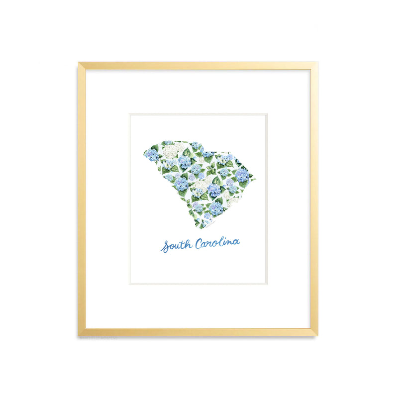 Watercolor South Carolina State Wall Art Print by Michelle Mospens