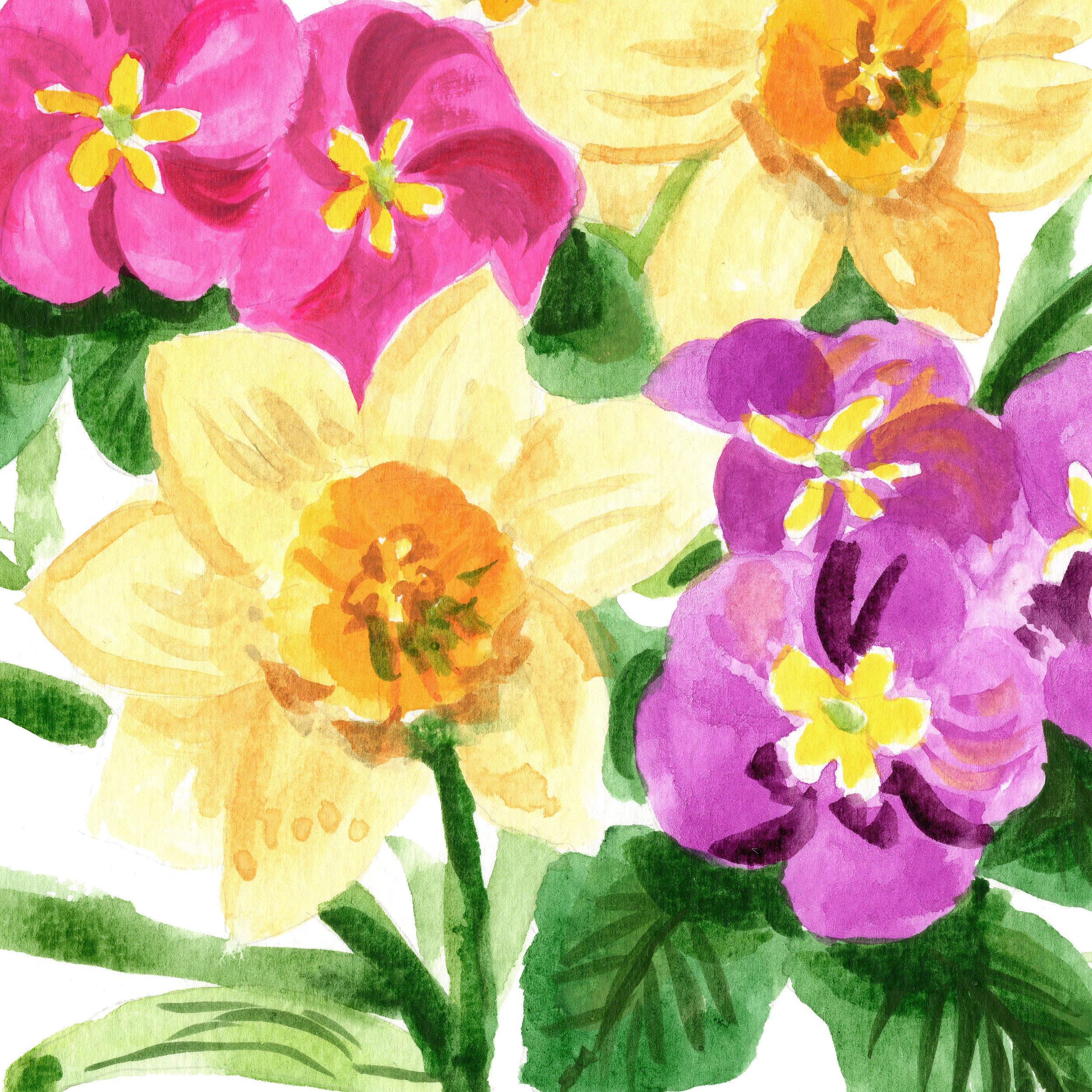 Spring Has Sprung Floral Wall Art Print