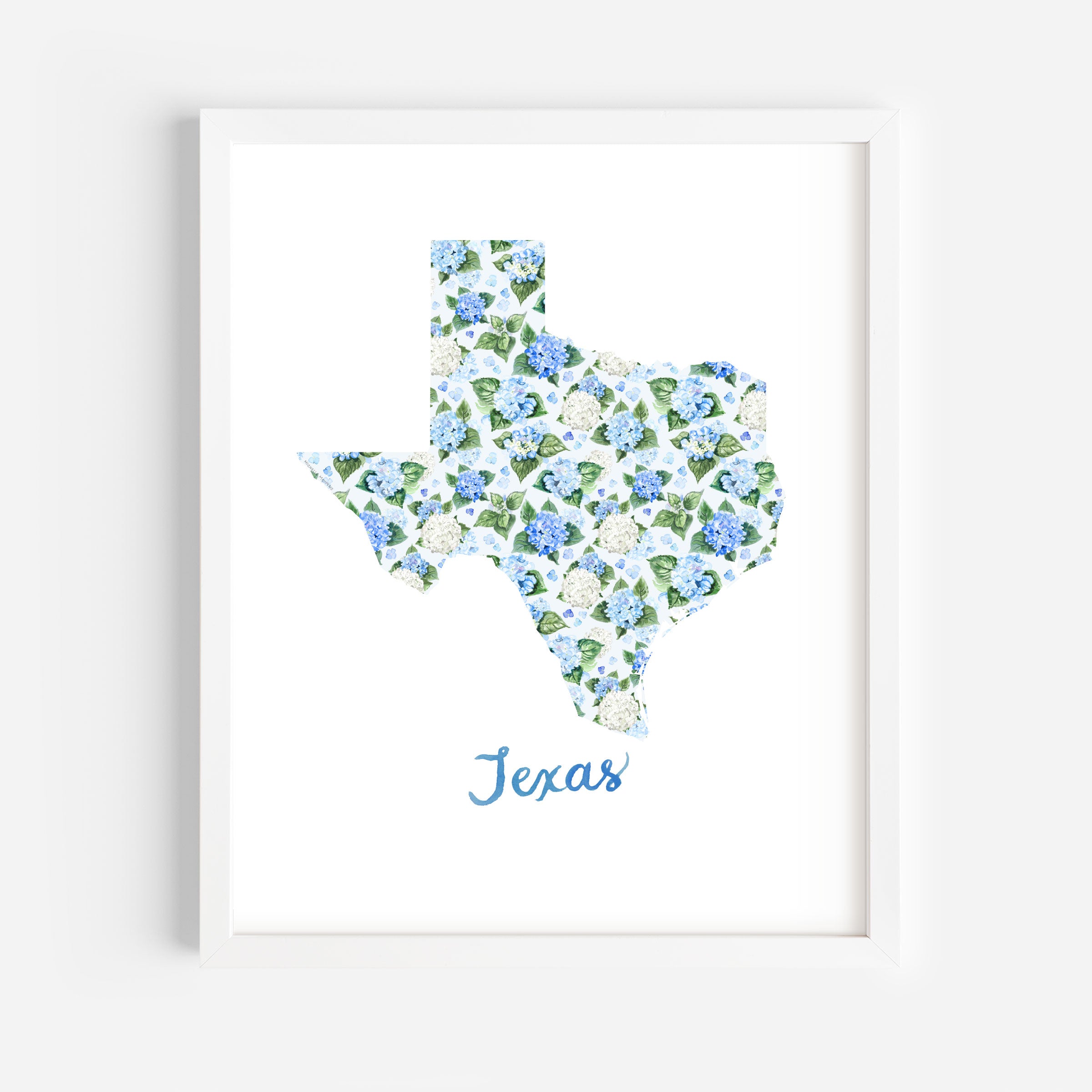 Texas State Print | Watercolor Texas Home State Wall Art Print by Michelle Mospens, Unframed