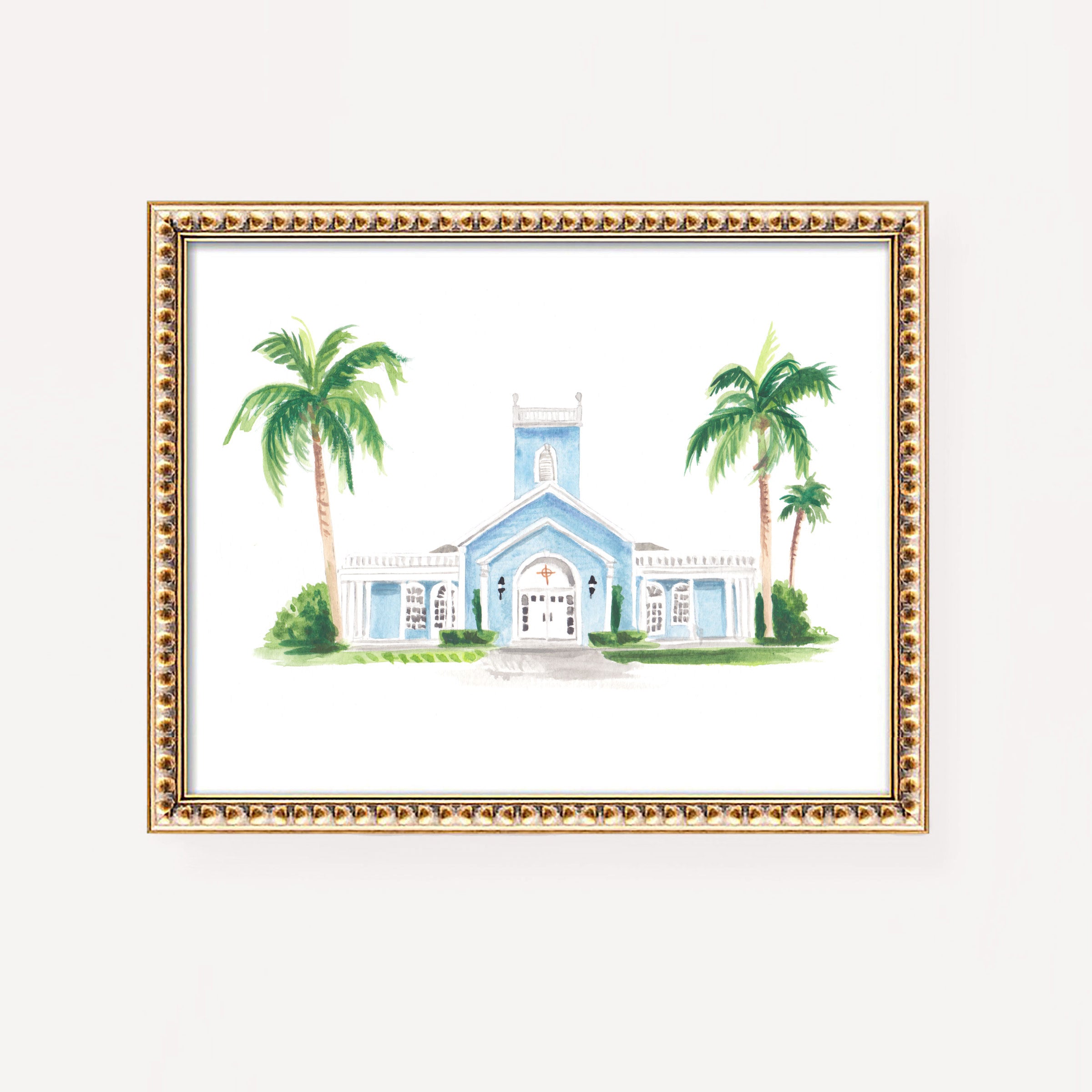 The Royal Poinciana Chapel Art Palm Beach Florida Wall Art Print