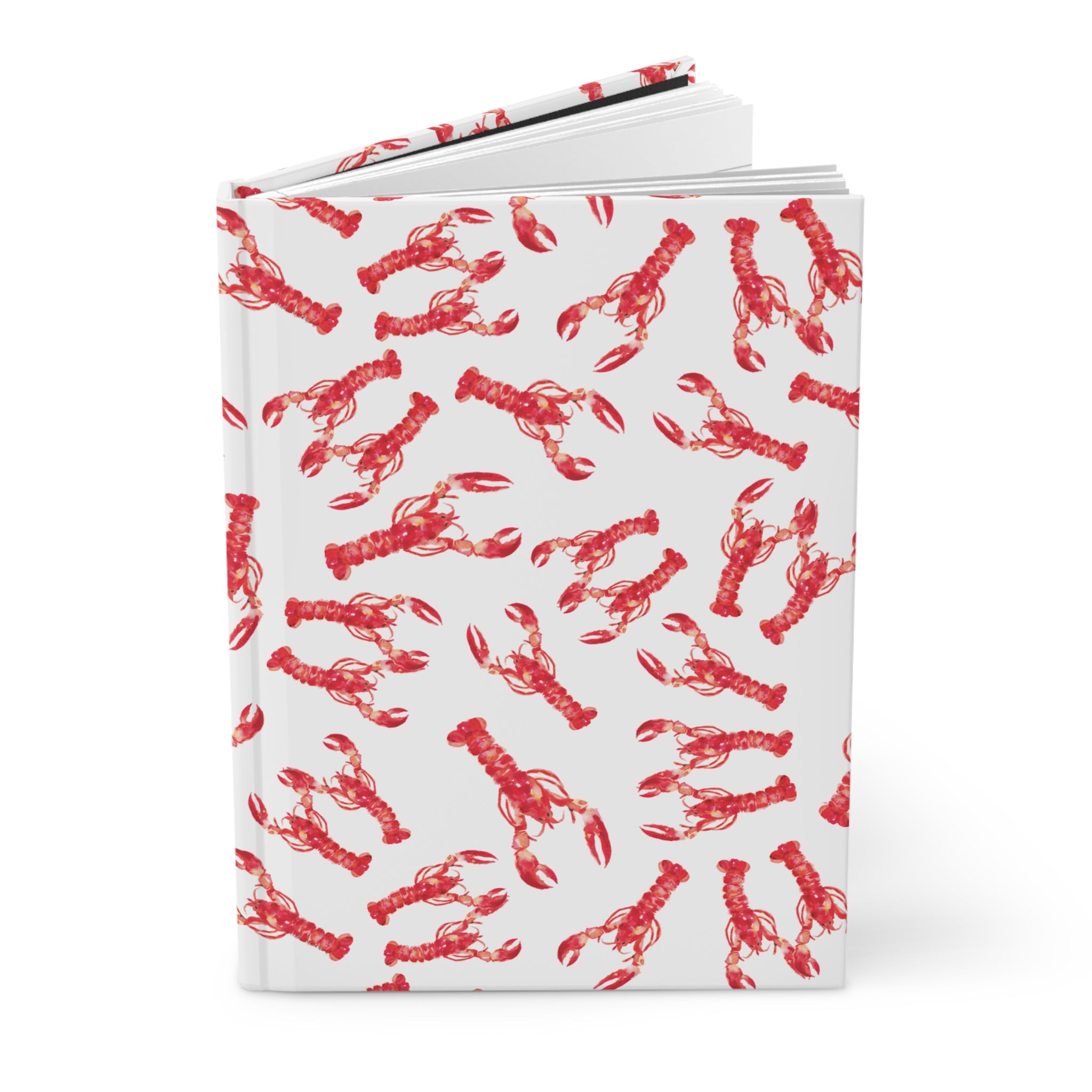Watercolor Lobsters Nautical Coastal Hardcover Journal - Michelle Mospens