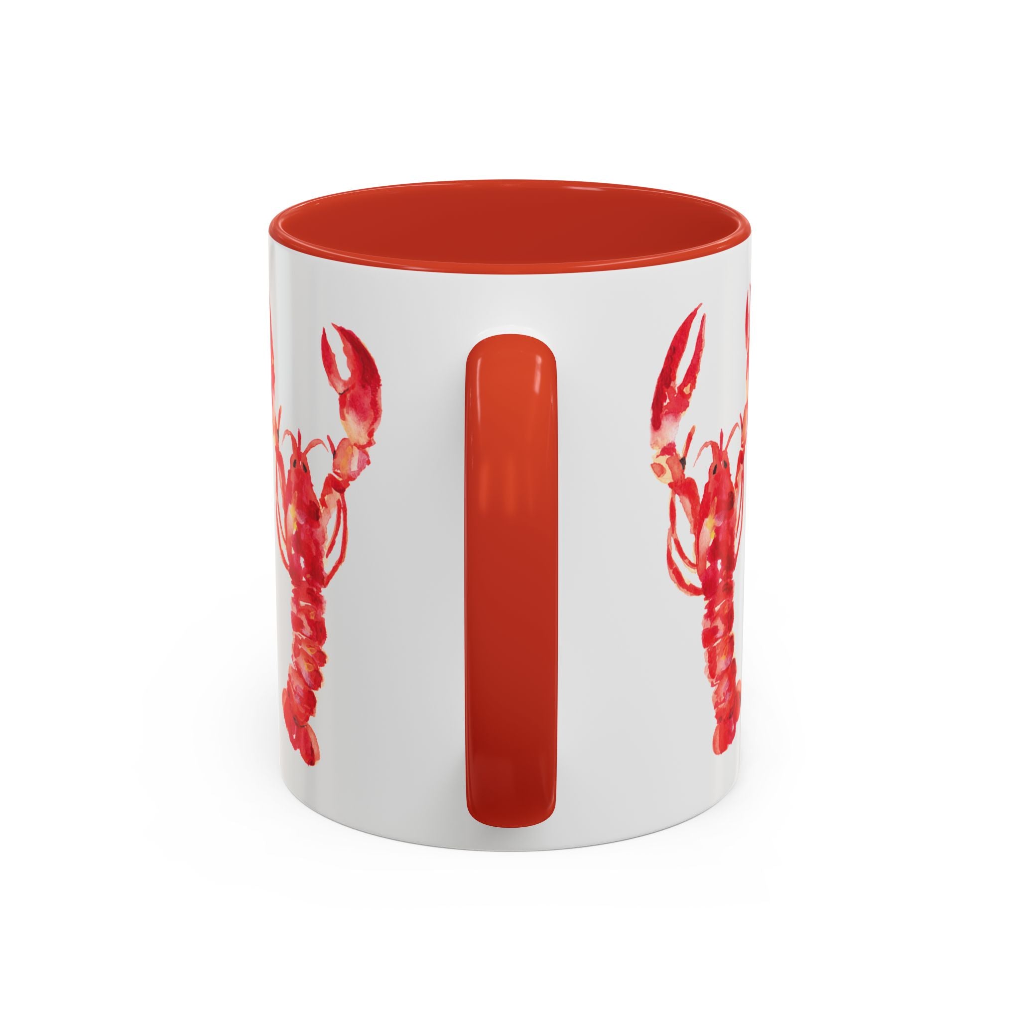 Michelle Mospens Watercolor Lobsters Coffee Mug | Lobster Lover Nautical Gift