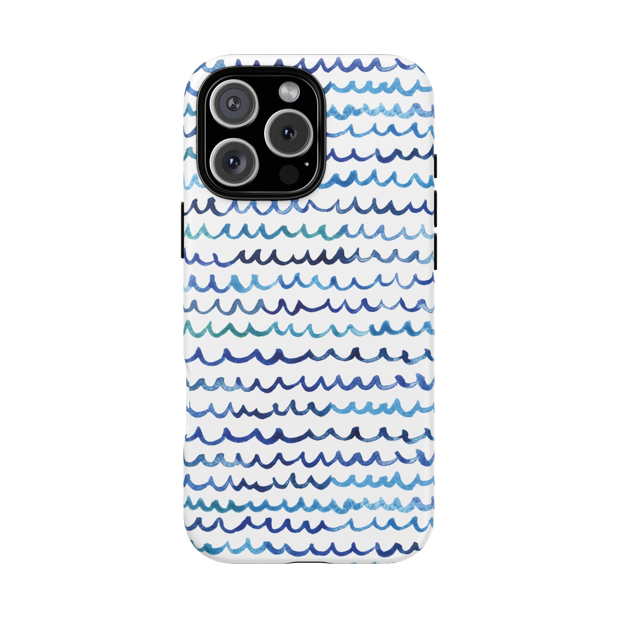 Watercolor Nautical Waves Beachy Coastal Phone Cover Case