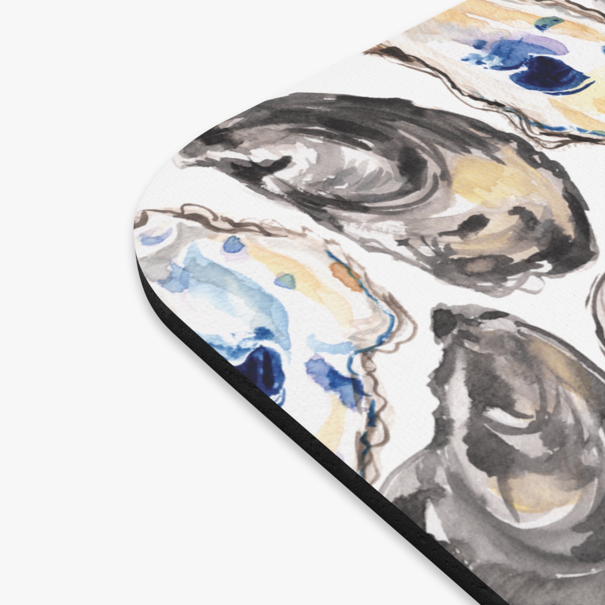 Watercolor Oyster Shells Beachy Coastal Mouse Pad (Rectangle)