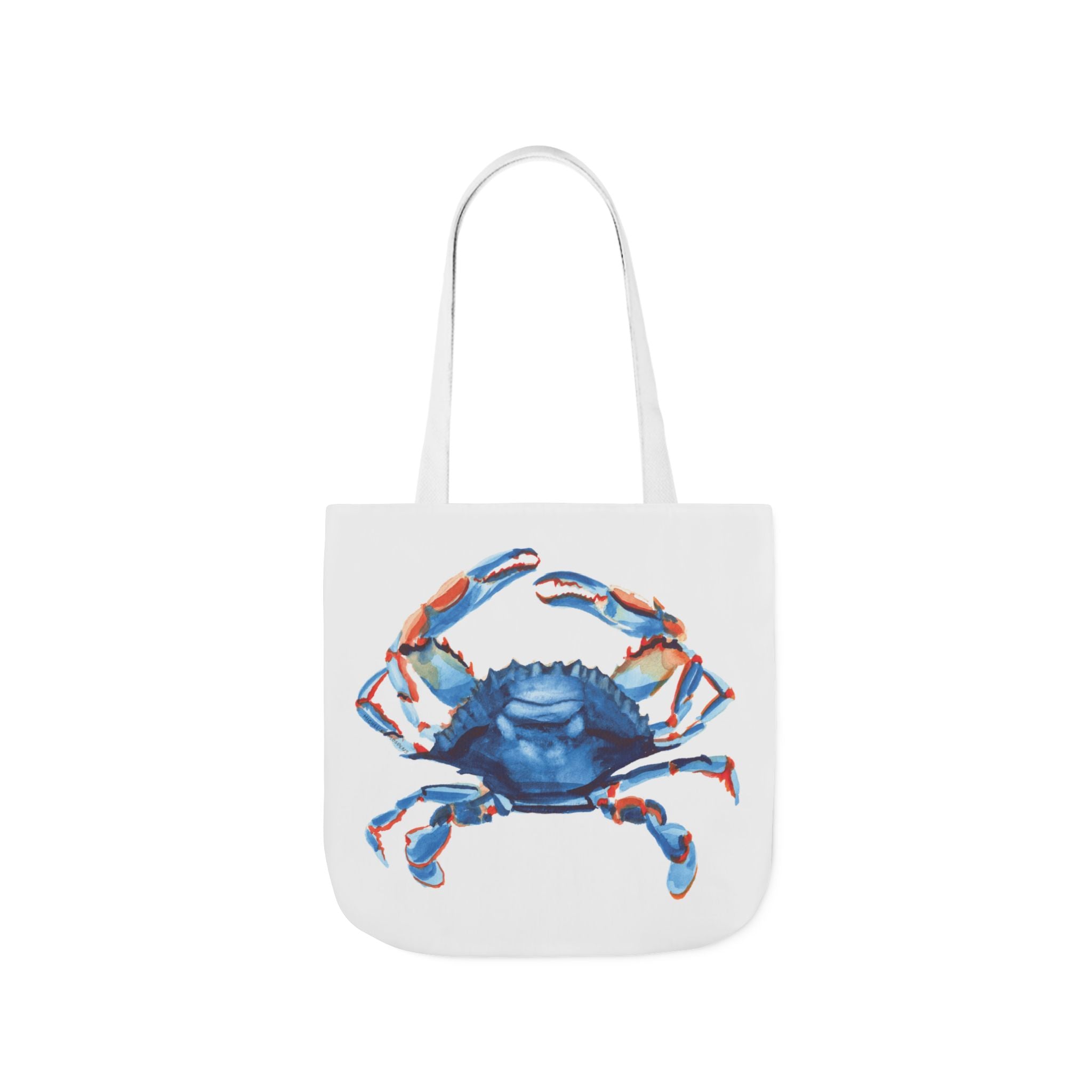 Watercolor Blue Crab Nautical Beachy Coastal Tote Bag