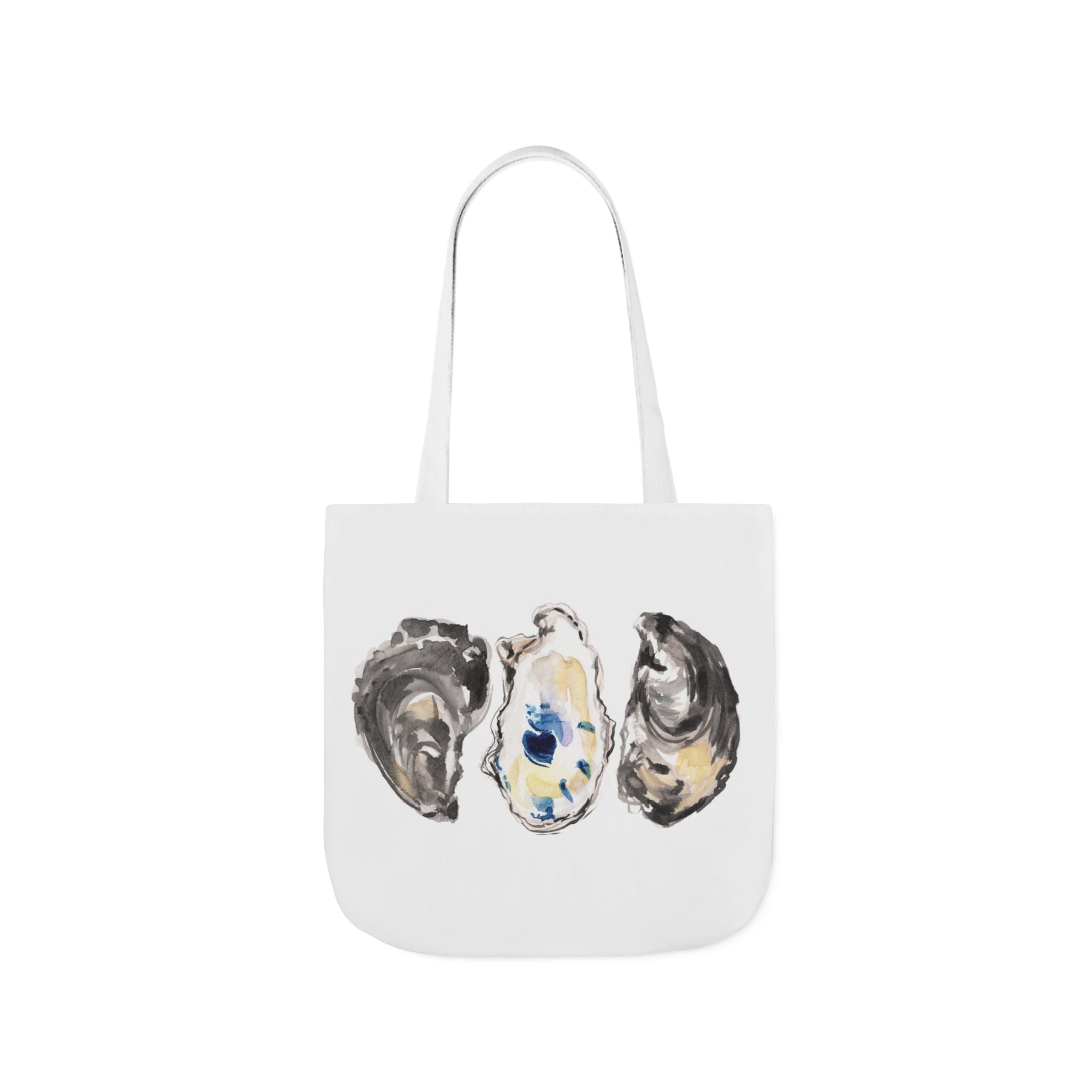 Watercolor Oyster Shells Nautical Beachy Coastal Tote Bag