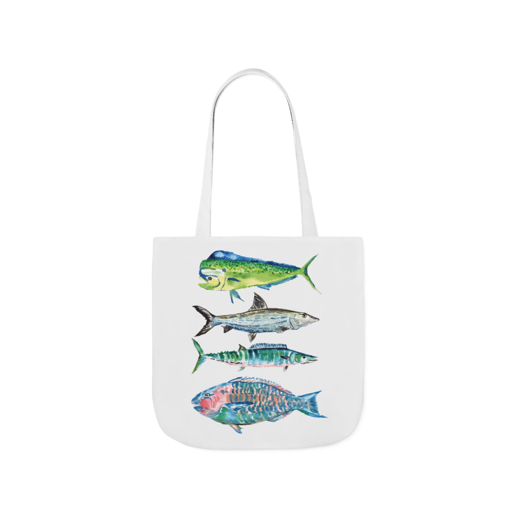 Watercolor Tropical Fish Nautical Beachy Coastal Tote Bag