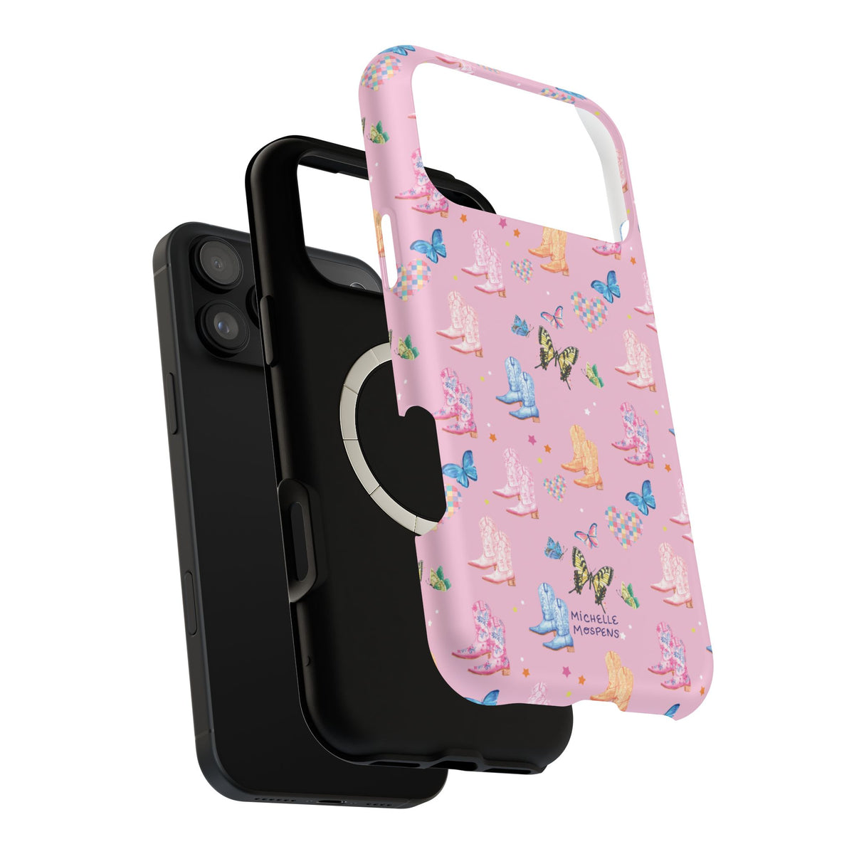 Watercolor Western Girly Phone Case, Modern Cowgirl iPhone Case | Michelle Mospens