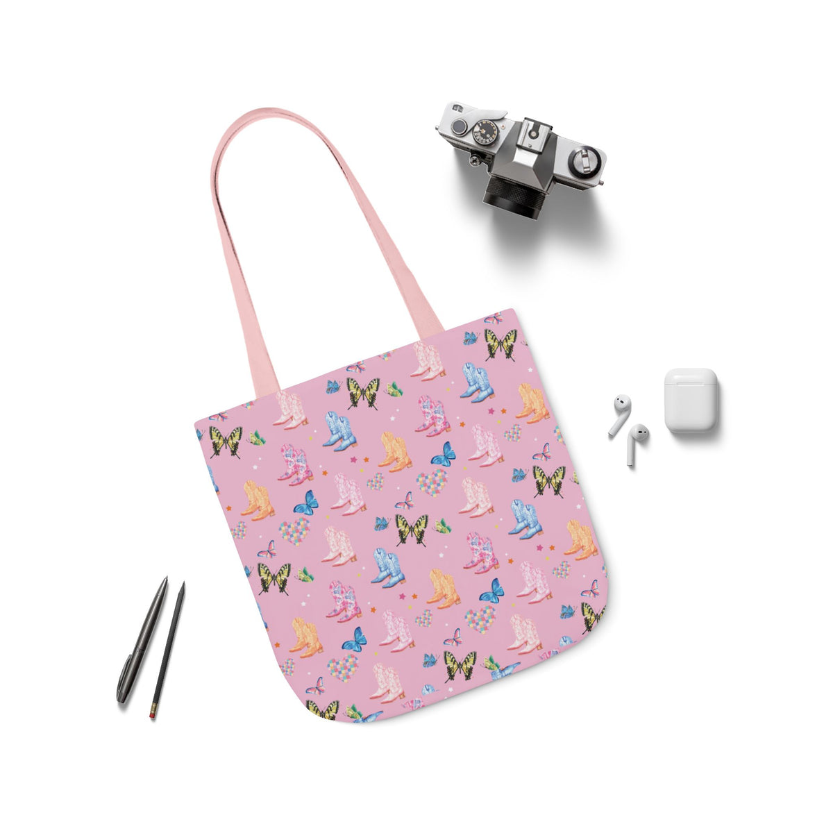 Watercolor Western Girly Tote Bag, Modern Cowgirl Bag | Michelle Mospens