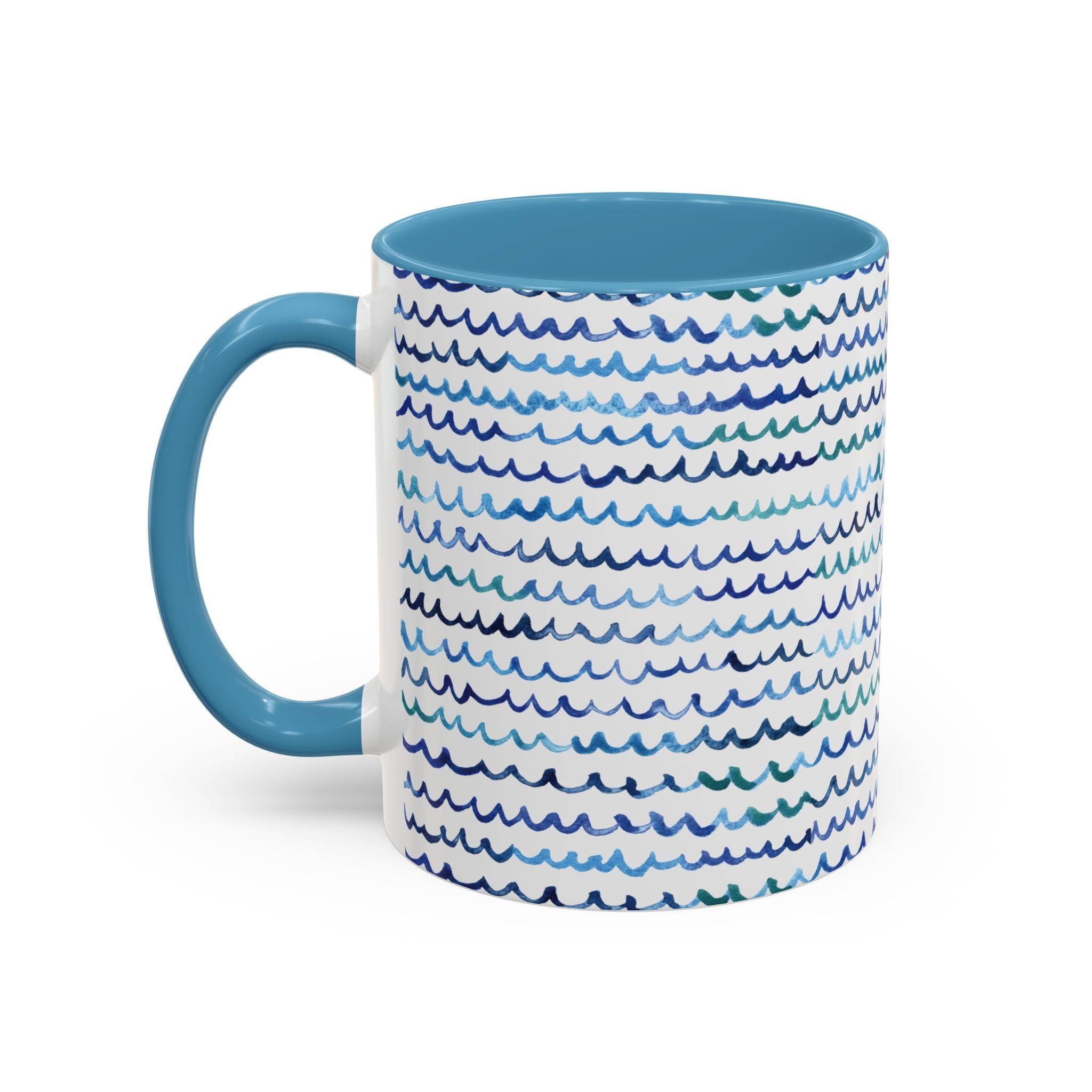 Michelle Mospens Watercolor Waves Coffee Mug | Beach Lover Gift