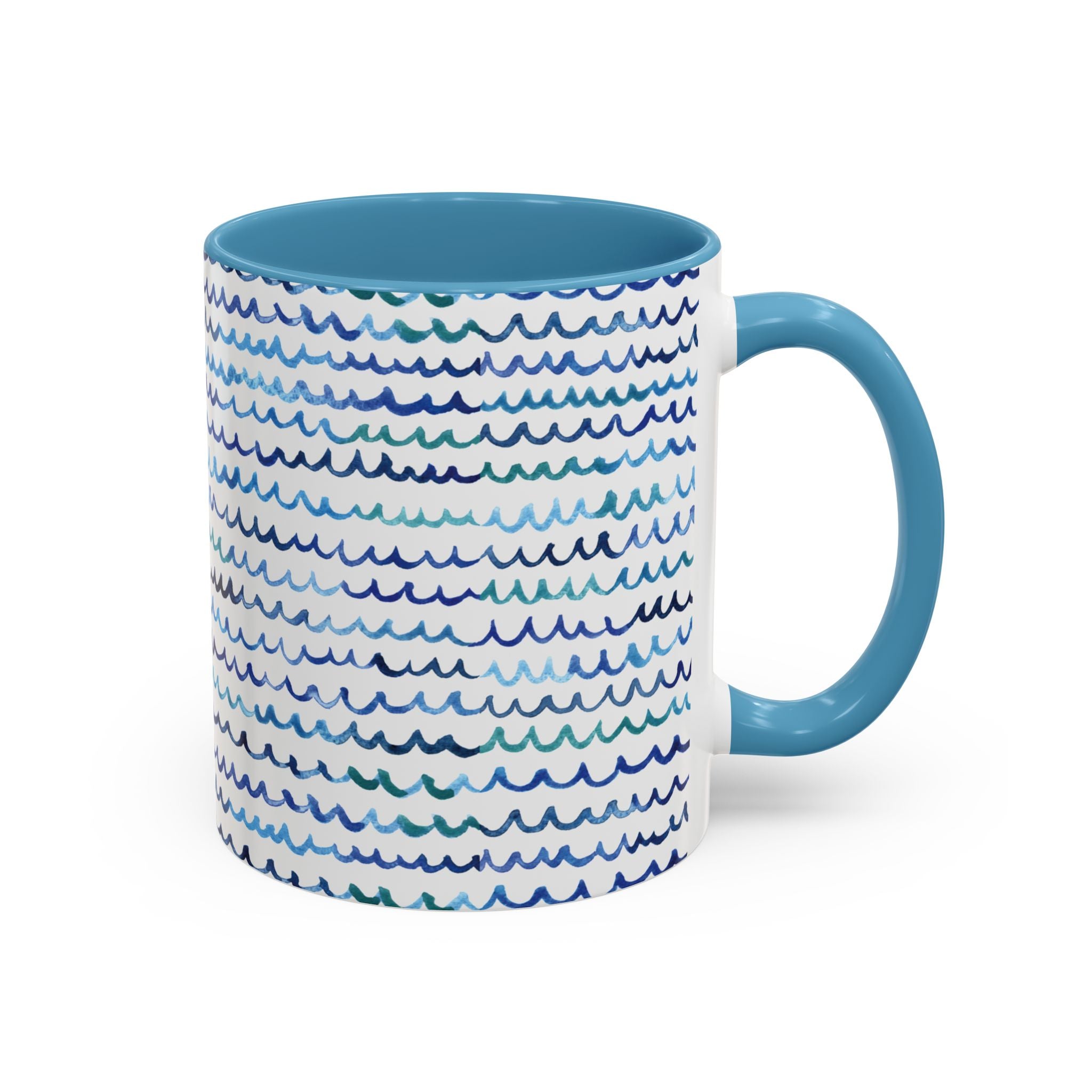 Michelle Mospens Watercolor Waves Coffee Mug | Beach Lover Gift