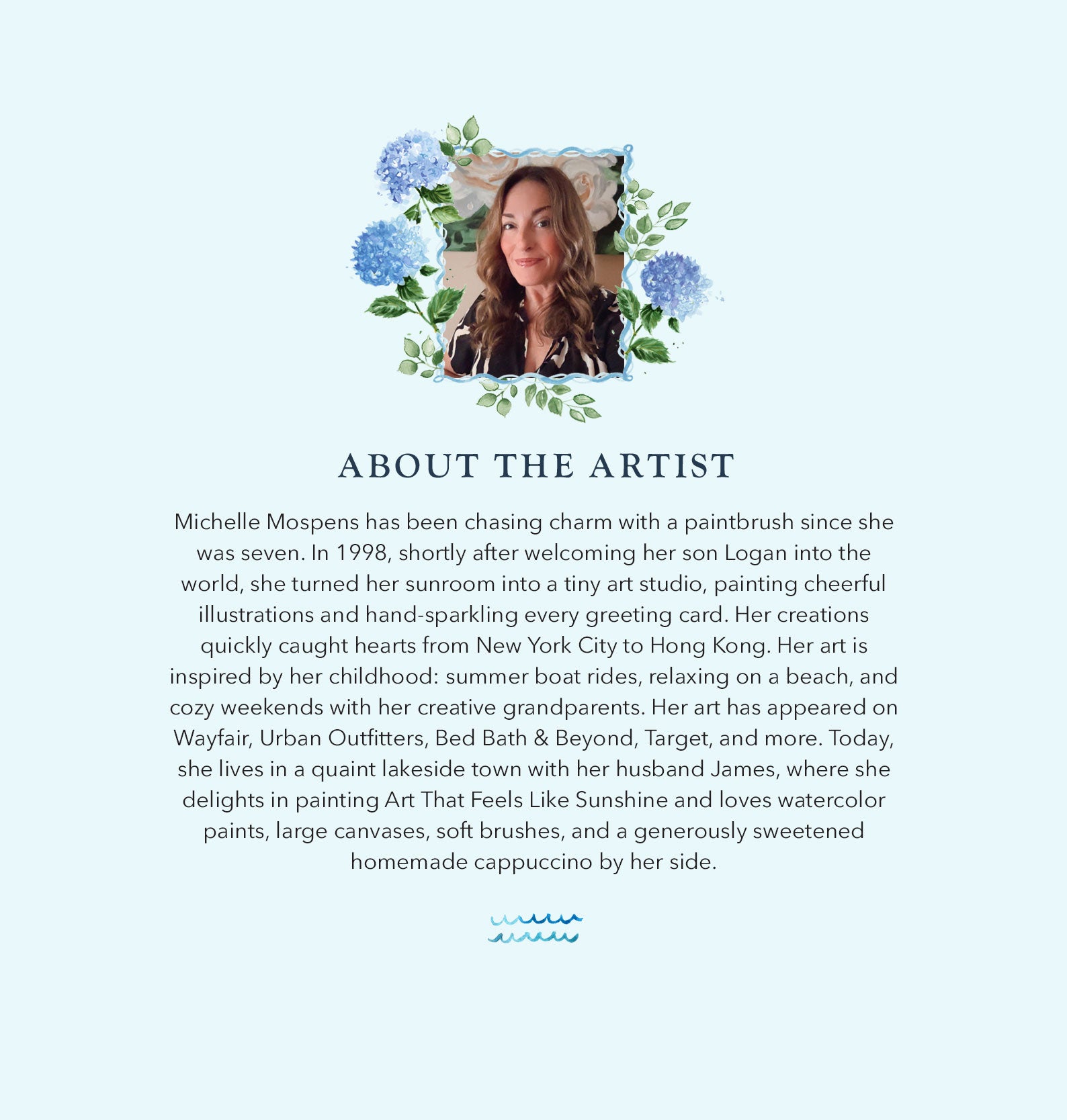 Garden Club Chic | Blue Hydrangea Original Large Canvas Painting