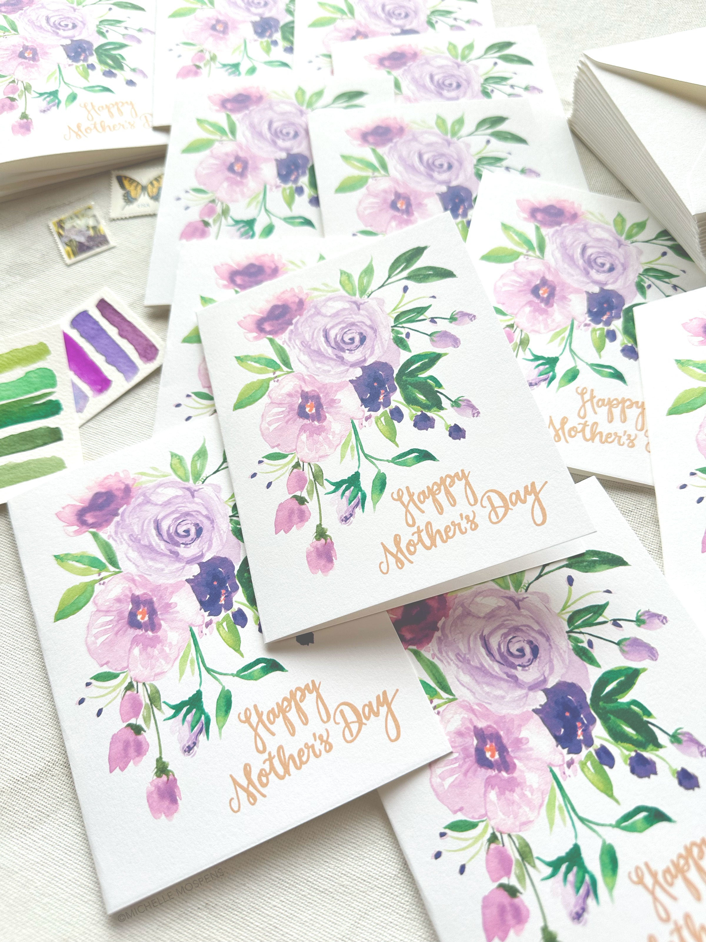 Purple Posy Mother's Day Card