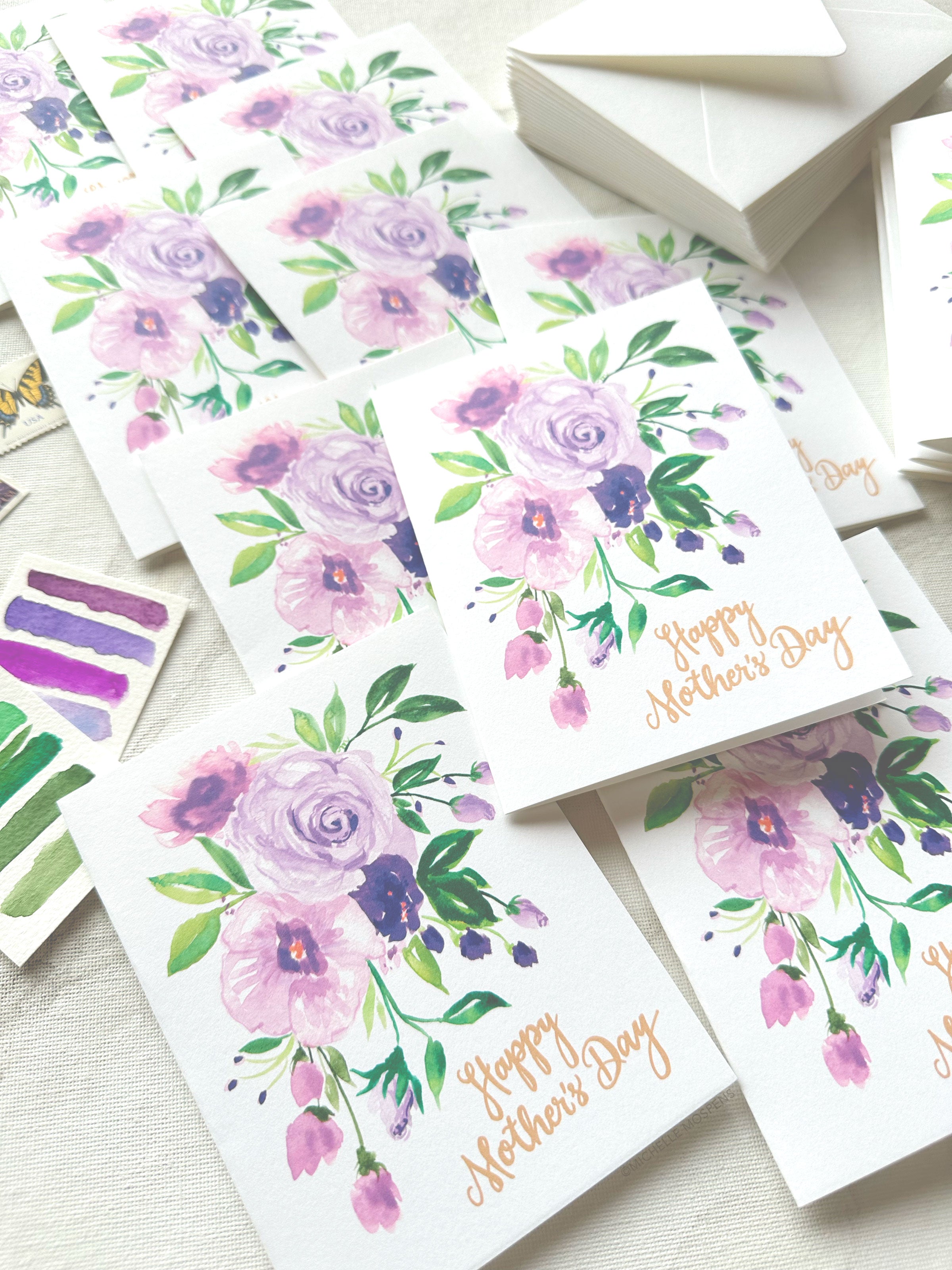 Purple Posy Mother's Day Card