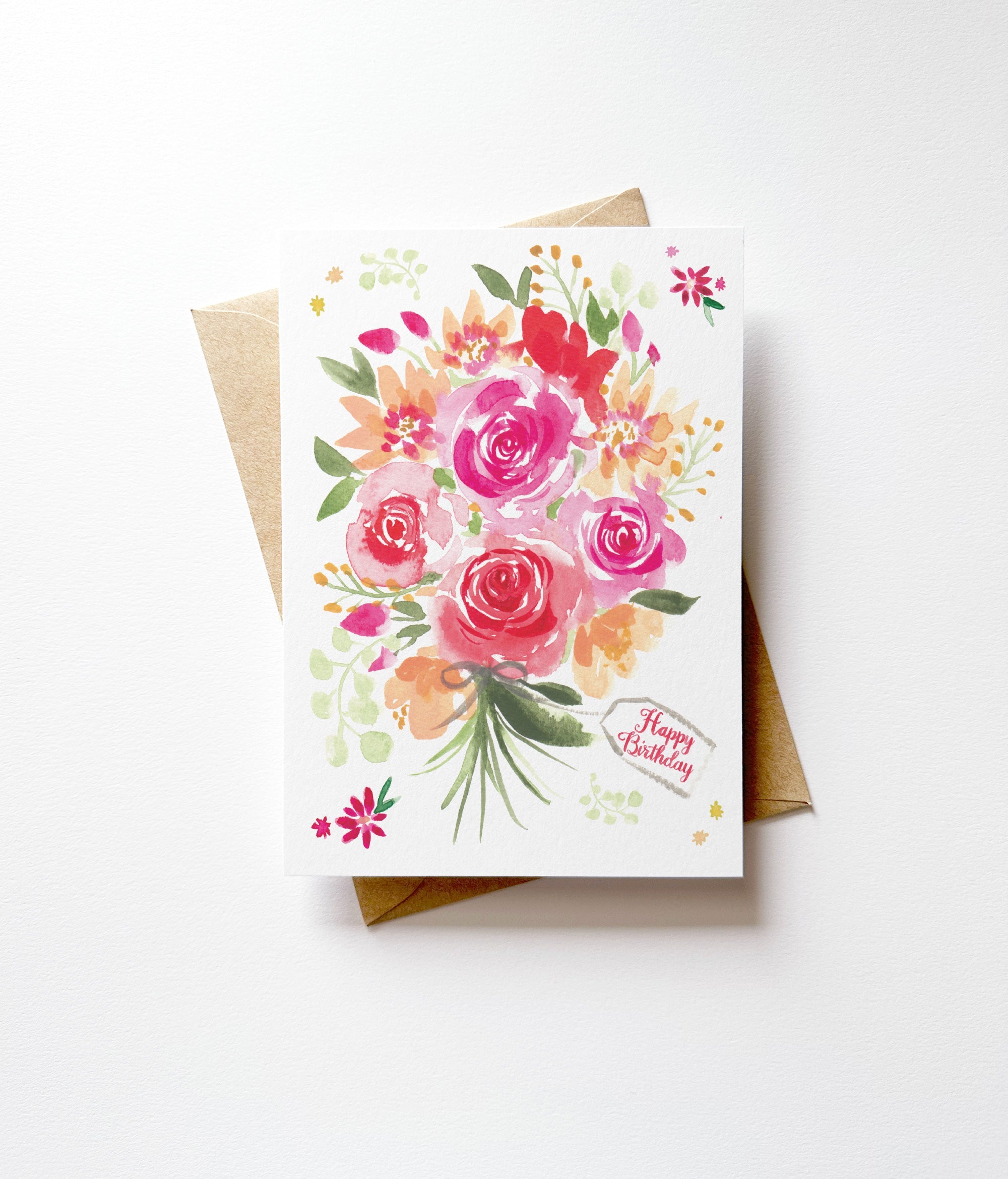 Birthday Floral Bouquet Happy Birthday Card