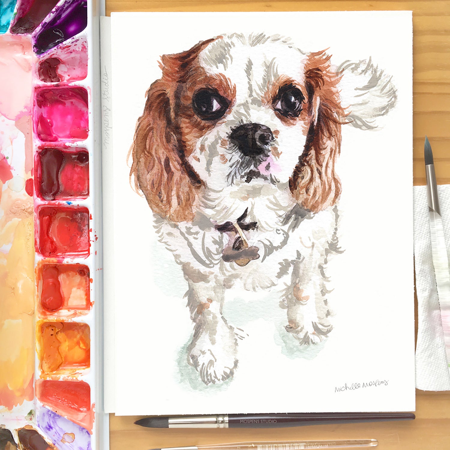 Custom Hand-painted Pet Portrait Illustration