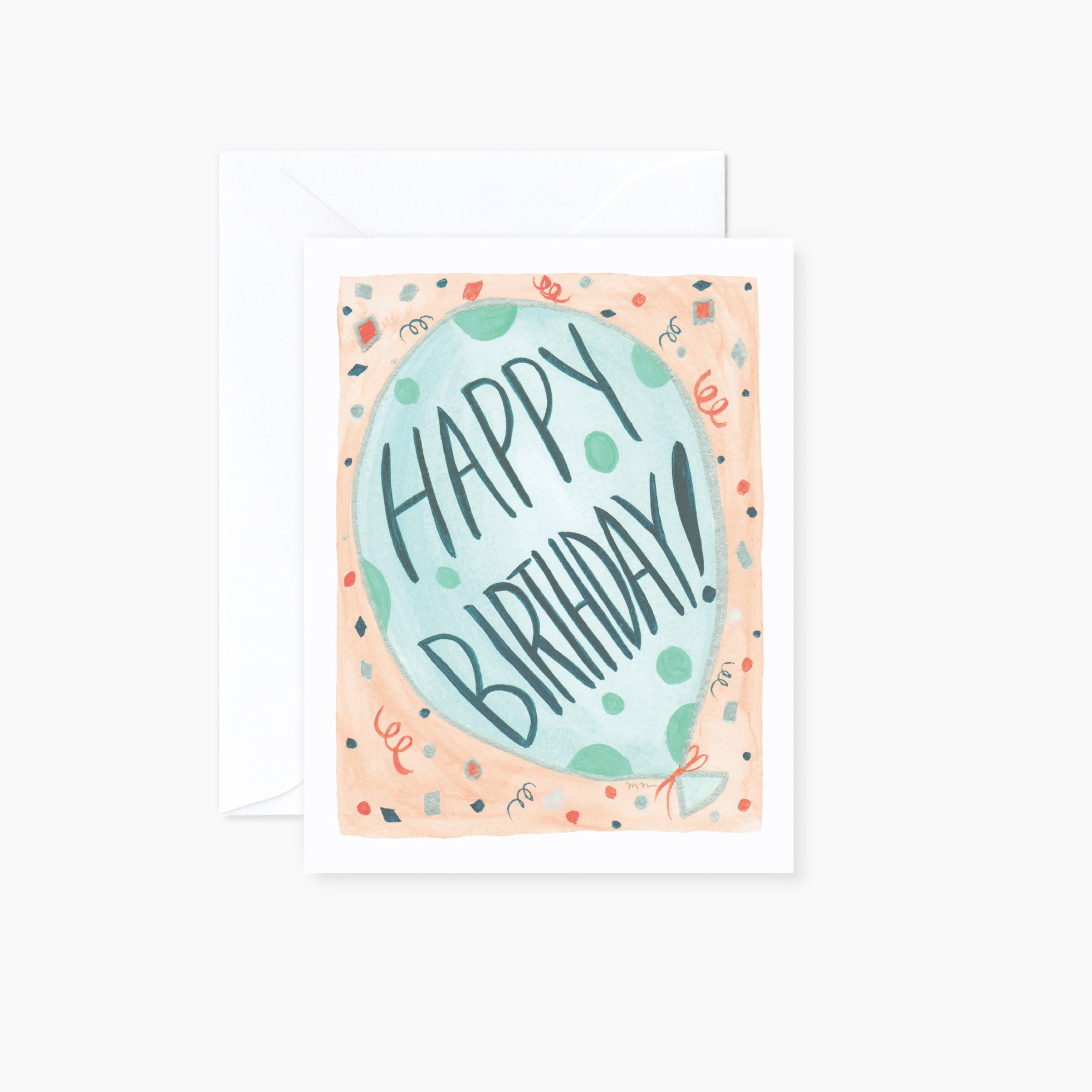 Watercolor Birthday Balloon Card