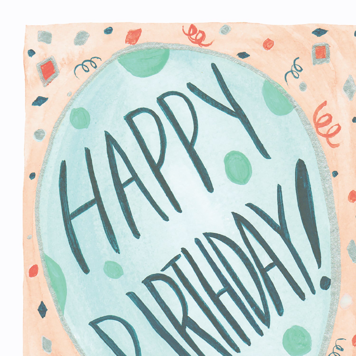 Watercolor Birthday Balloon Card