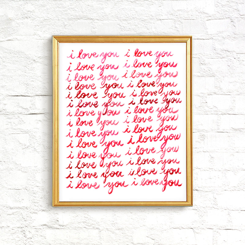 I Love You I Love You Art Print by Michelle Mospens