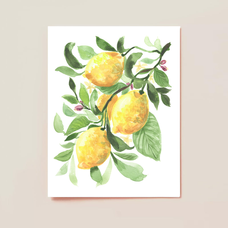 Watercolor Lemons Card Set by Michelle Mospens