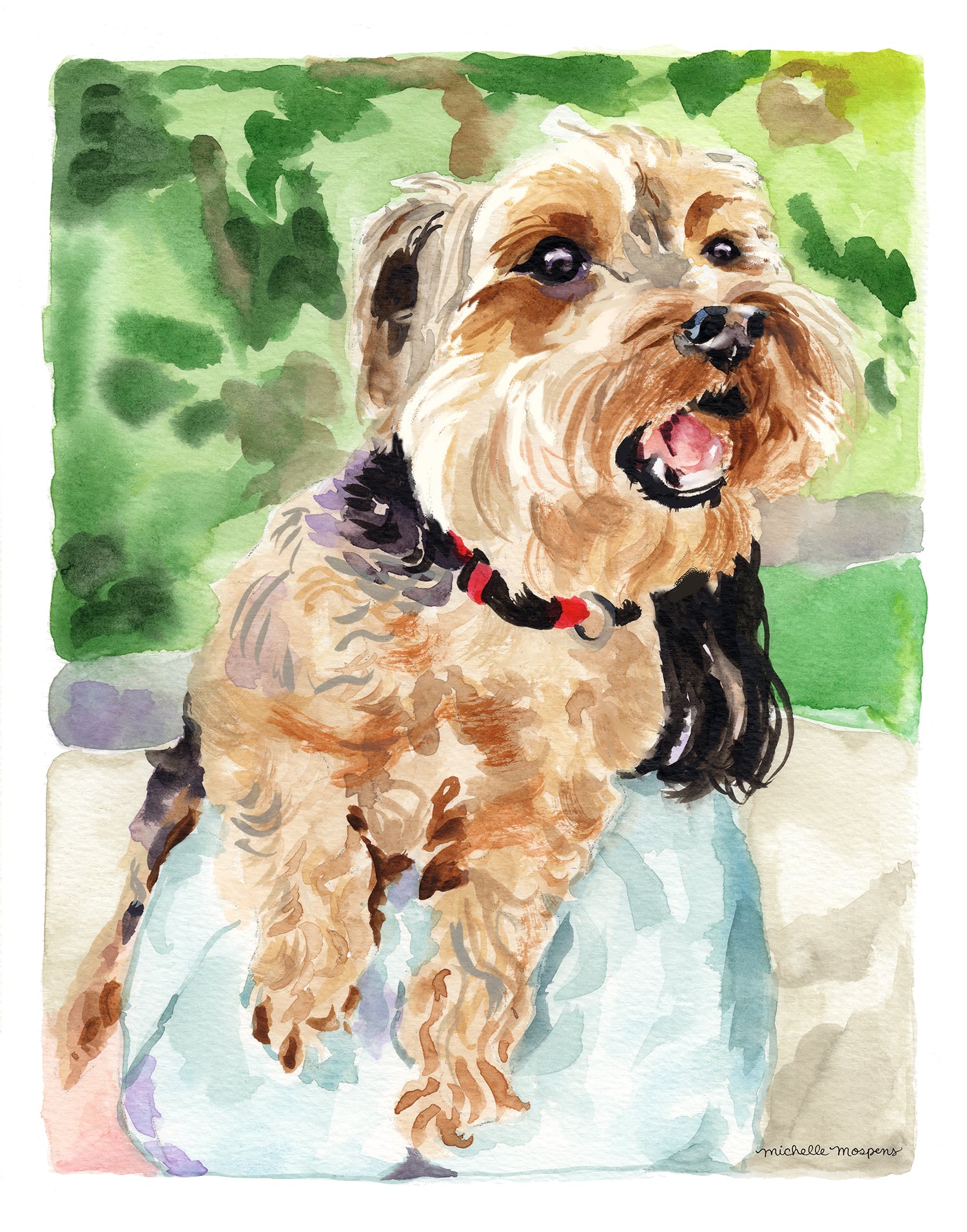 Custom Hand-painted Pet Portrait Illustration