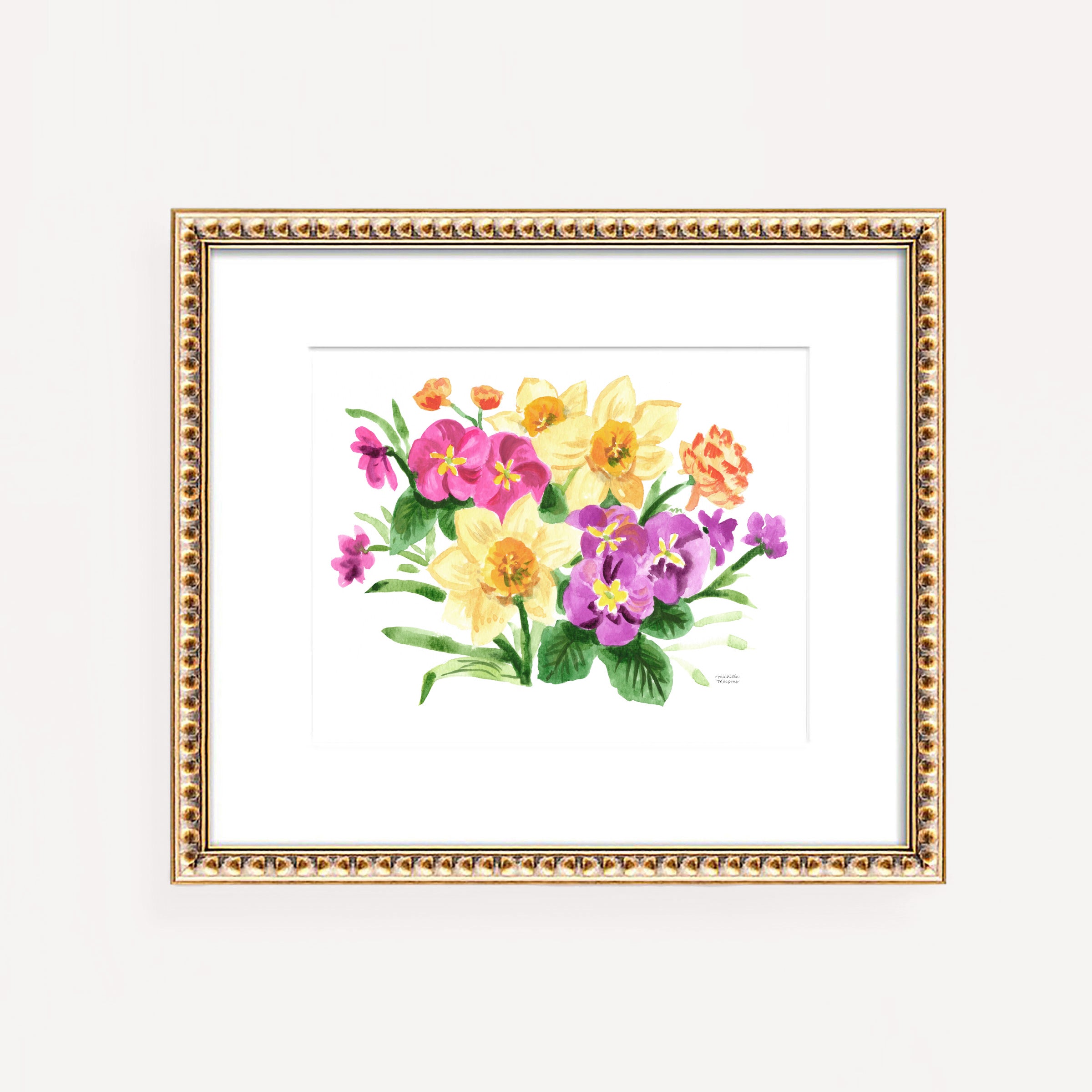 Spring Has Sprung Floral Wall Art Print
