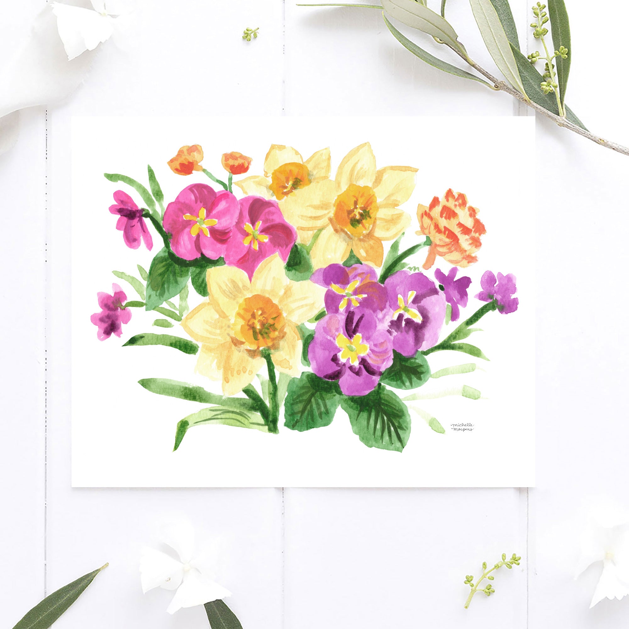 Spring Has Sprung Floral Wall Art Print
