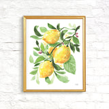 Watercolor Lemons No. 1 Art Print