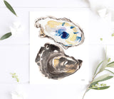 Watercolor Oyster Shells No7 Wall Art Print