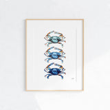 Watercolor Crabs Art Print Unframed