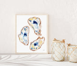 Watercolor Oyster Shells No3 Art Print