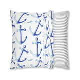 Watercolor Anchors 20 x 20 Pillow Cover Case