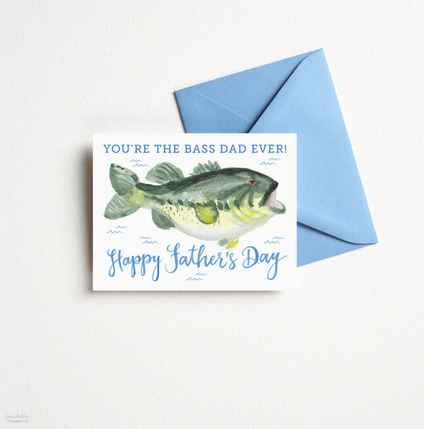 BASS DAD FATHER'S DAY CARD