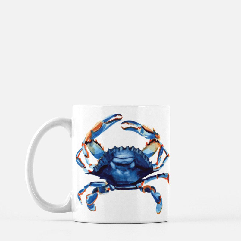Watercolor Blue Crab Coffee Mug 11oz