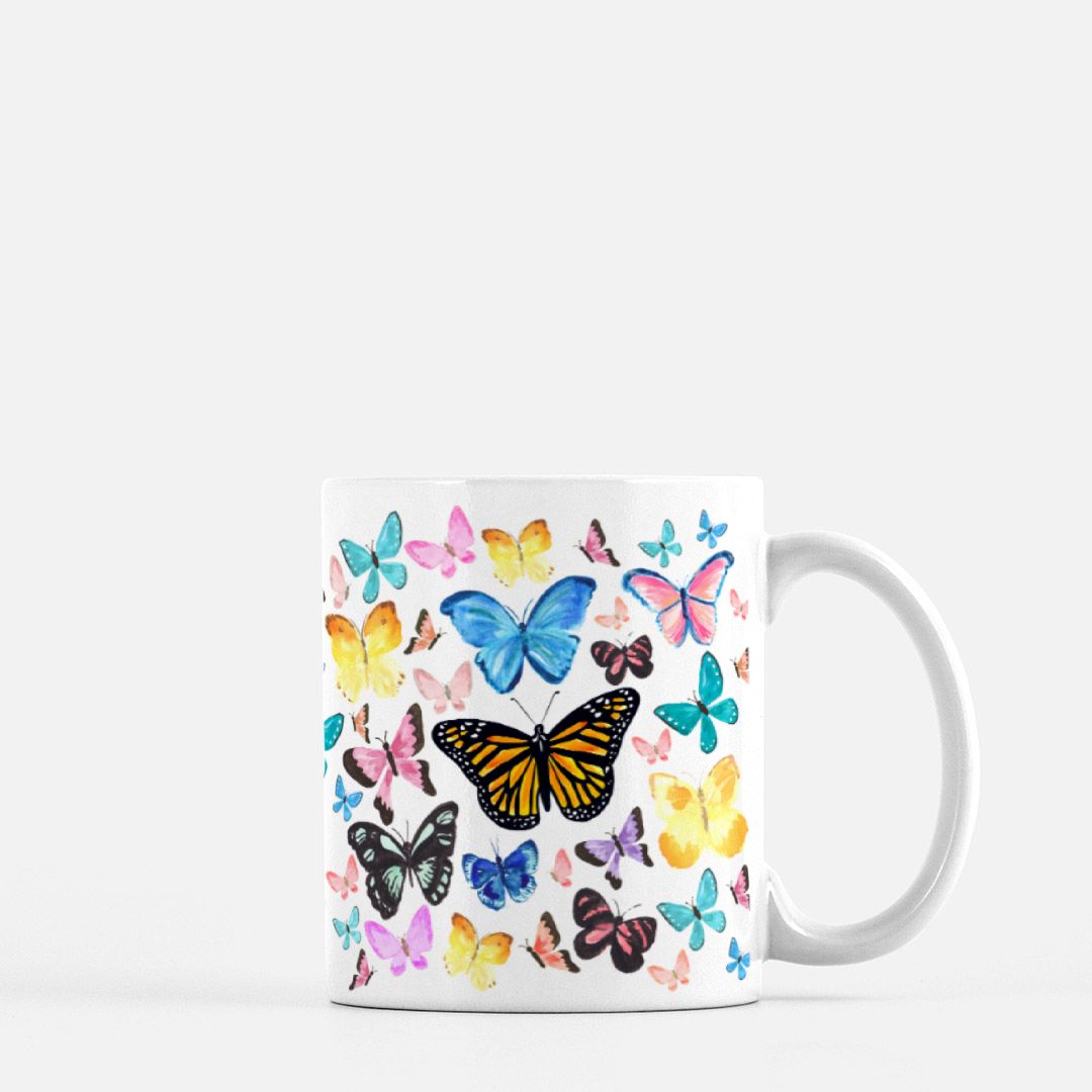 Watercolor Butterflies Coffee Mug 11oz.