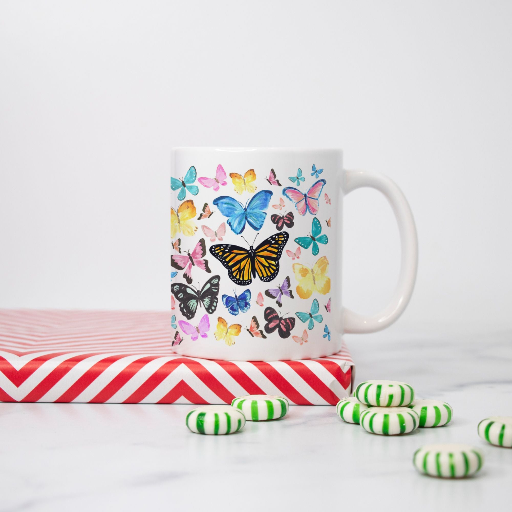 Watercolor Butterflies Coffee Mug 11oz.