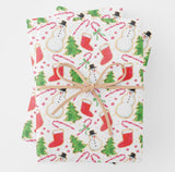Illustrated Christmas Cookies Wrapping Paper Gift Wrap by Michelle Mospens