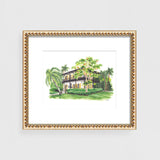 The Ernest Hemingway House & Museum Art Print Watercolor Painting