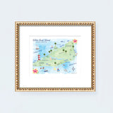 Hilton Head Island Map Art Print