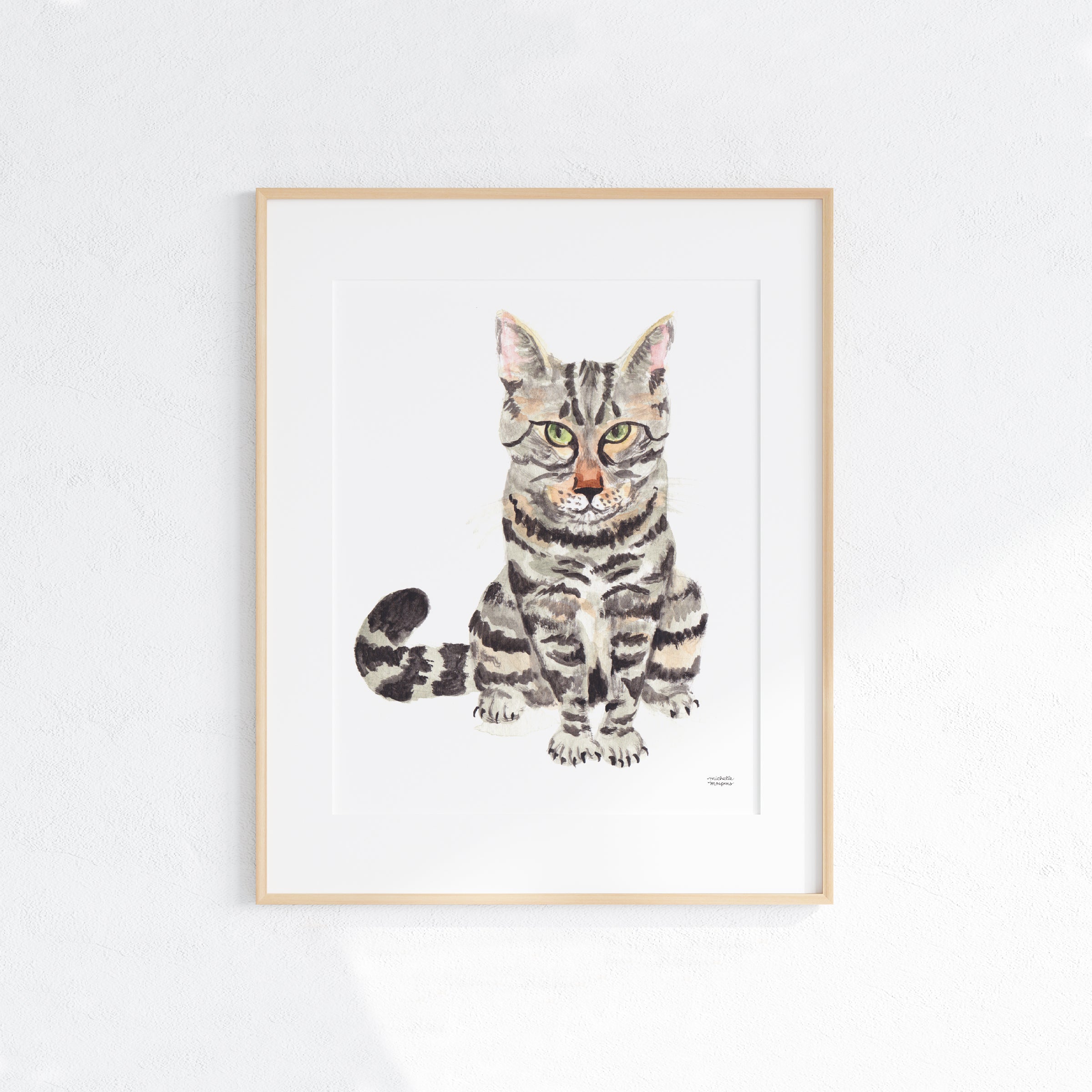 Cat Watercolor Print