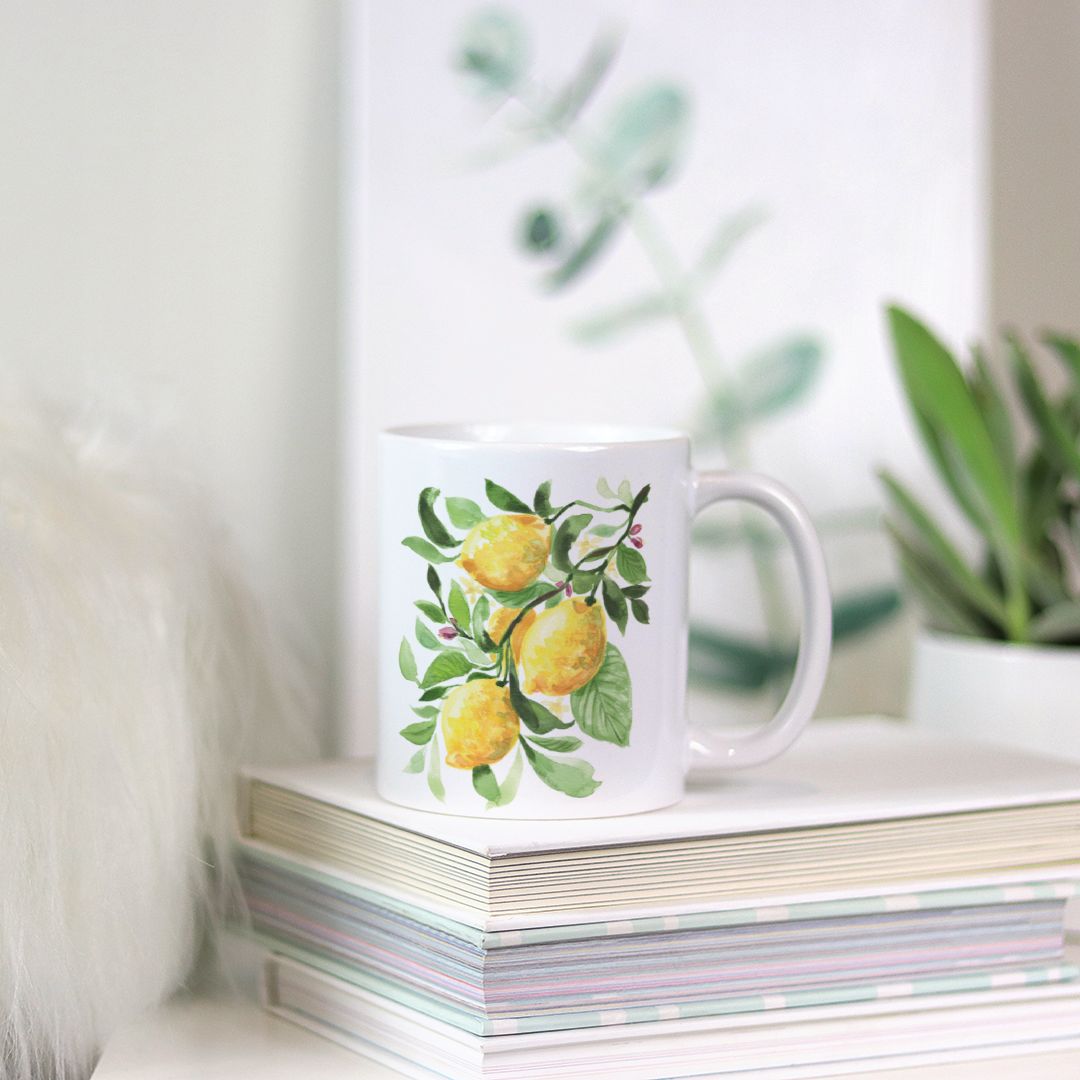 Watercolor Lemons Coffee Mug 11oz.