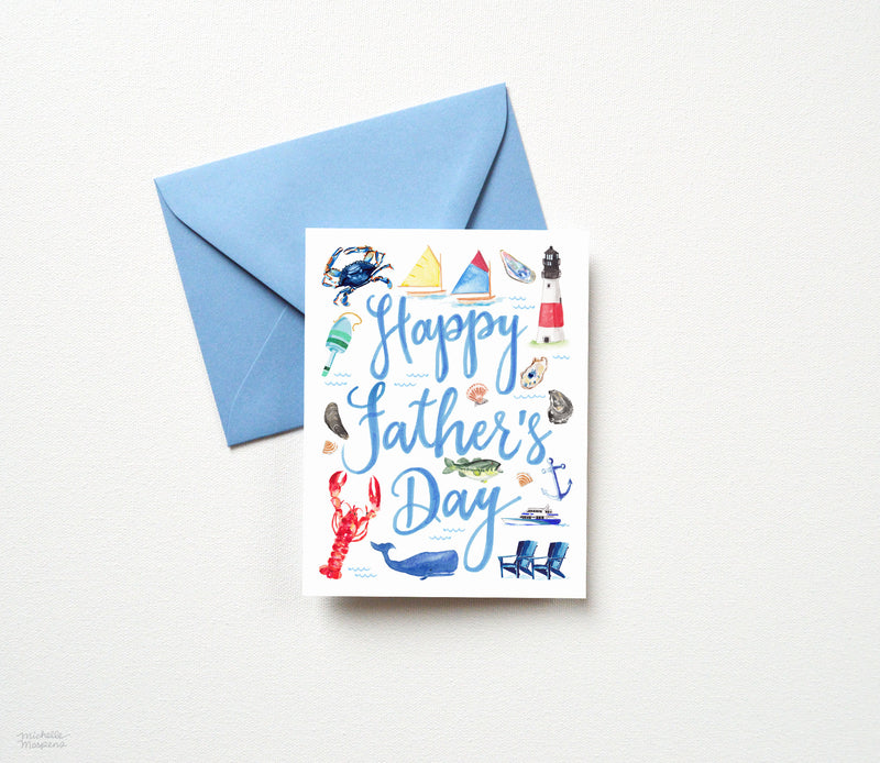 WATERCOLOR NAUTICAL FATHER'S DAY CARD