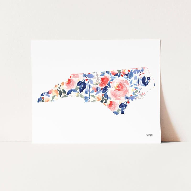 State Of North Carolina Watercolor Art Print