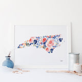 State Of North Carolina Watercolor Art Print