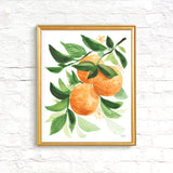 Watercolor Oranges No. 2 Art Print